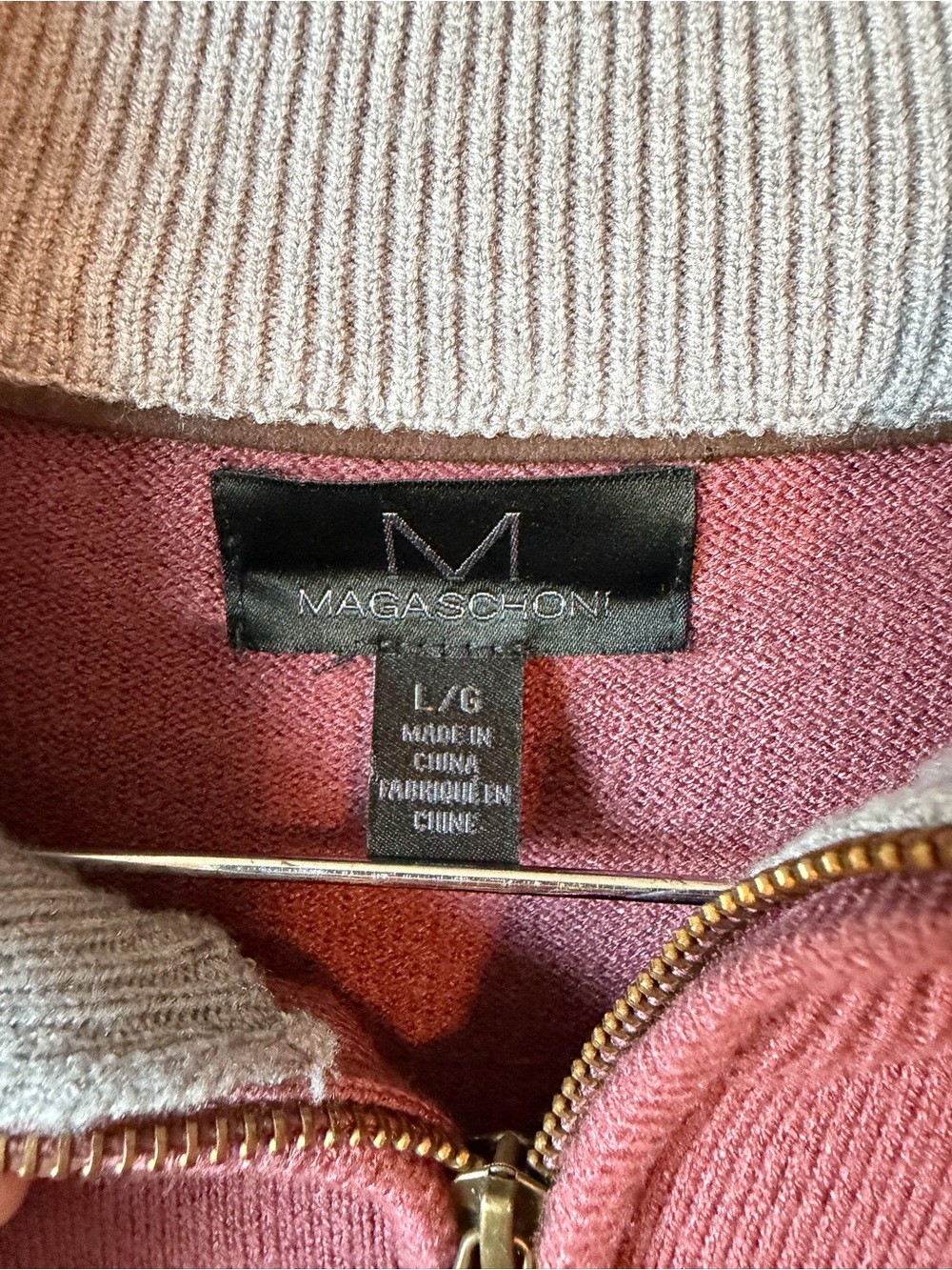 ⚡️Magaschoni Men's Half-Zip Sweater - Dusty Rose - Picture 3 of 3